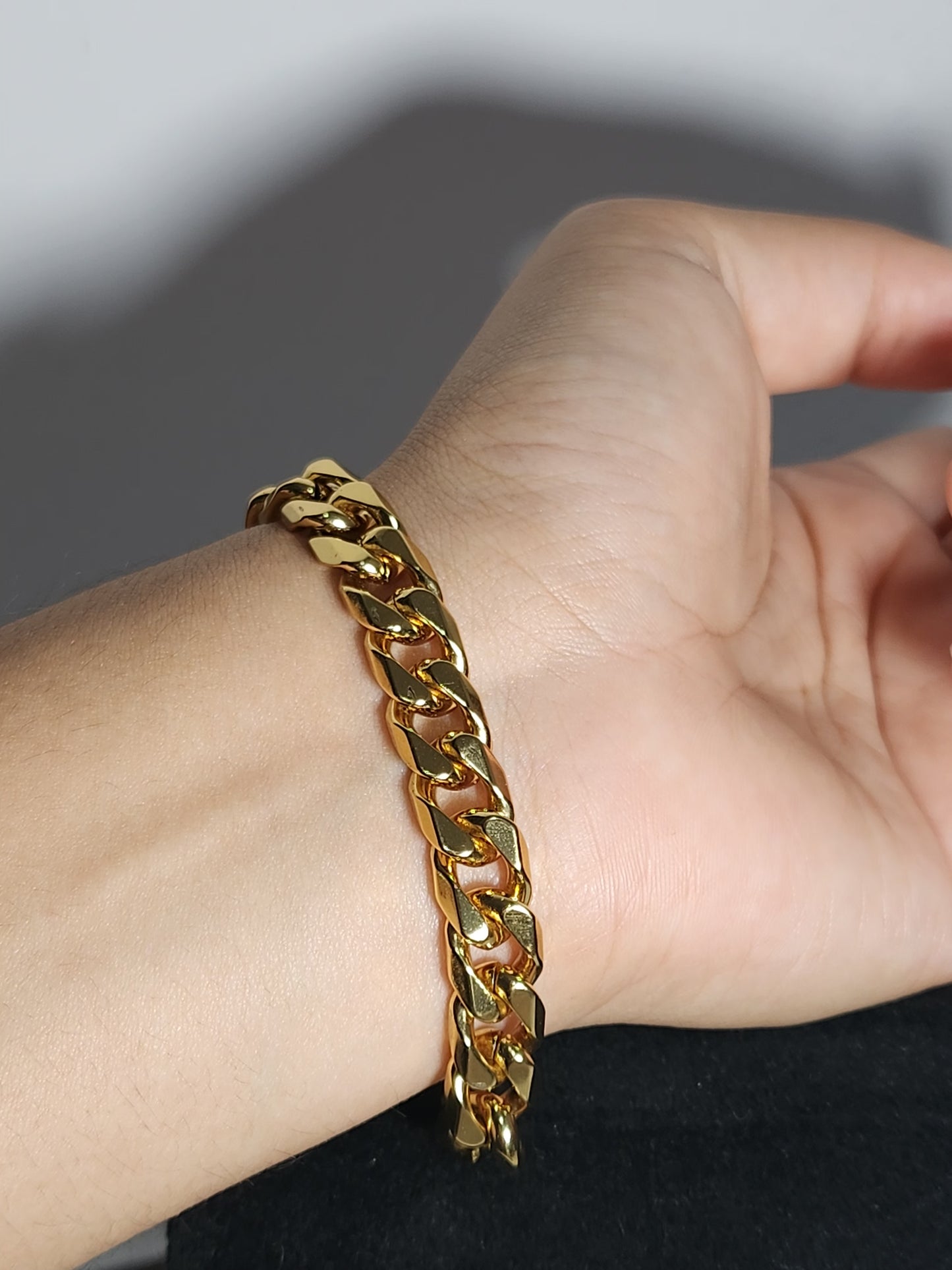 Pulsera cuban | Acero dorado