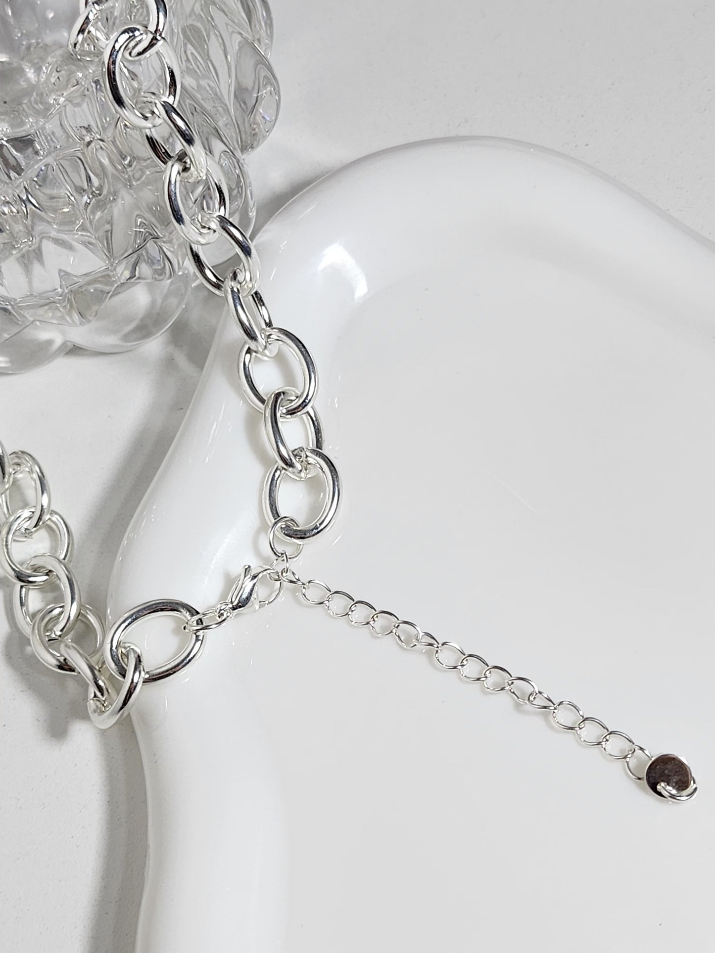 Collar oval | Acero blanco