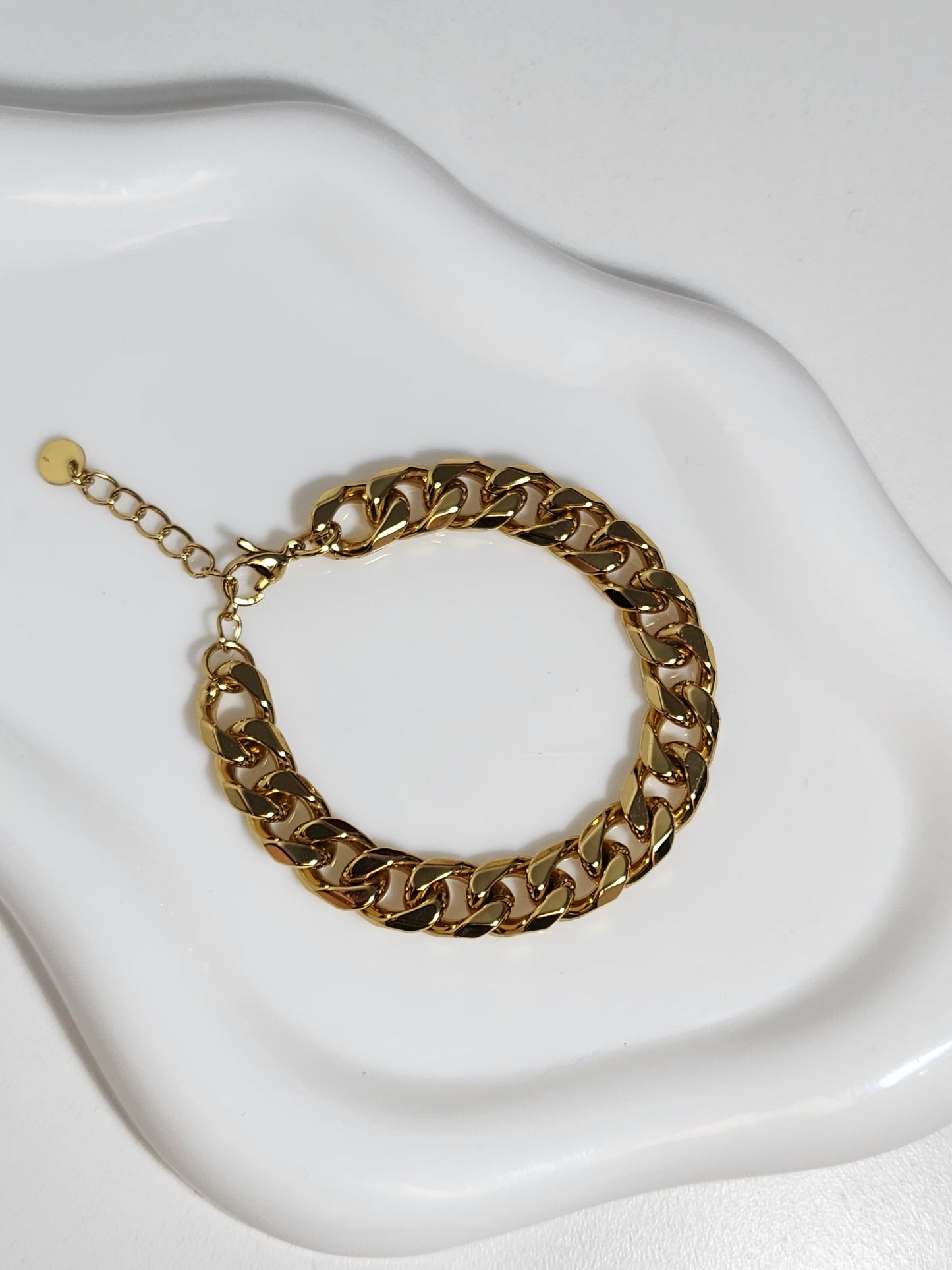 Pulsera cuban | Acero dorado