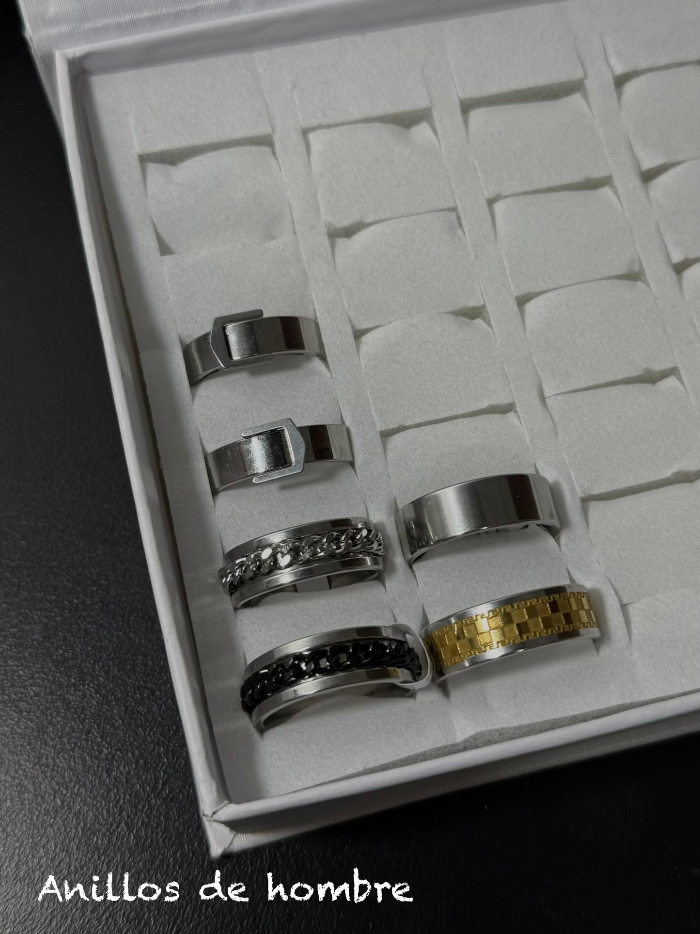 Anillo troquel negro | Acero