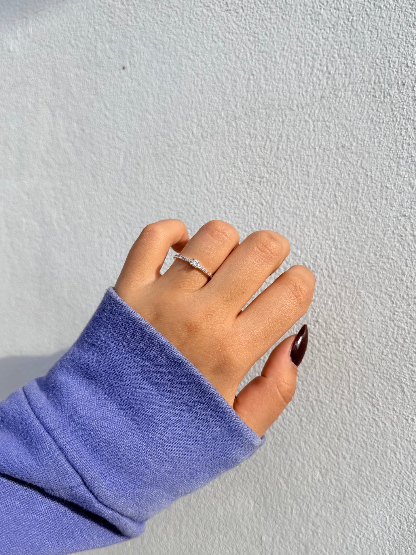 Anillo cubic blanco | Acero
