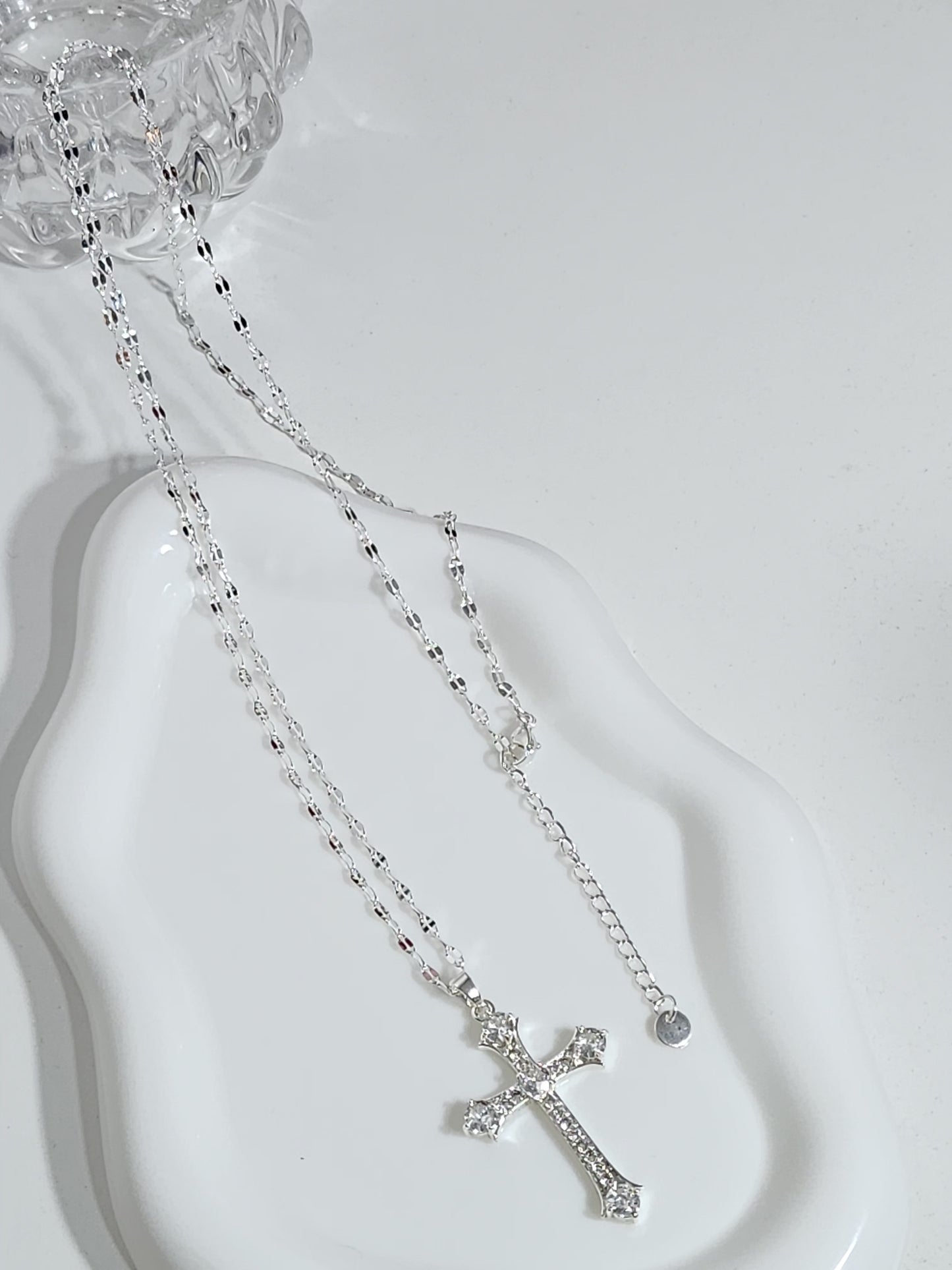 Cadena Cruz | Acero blanco
