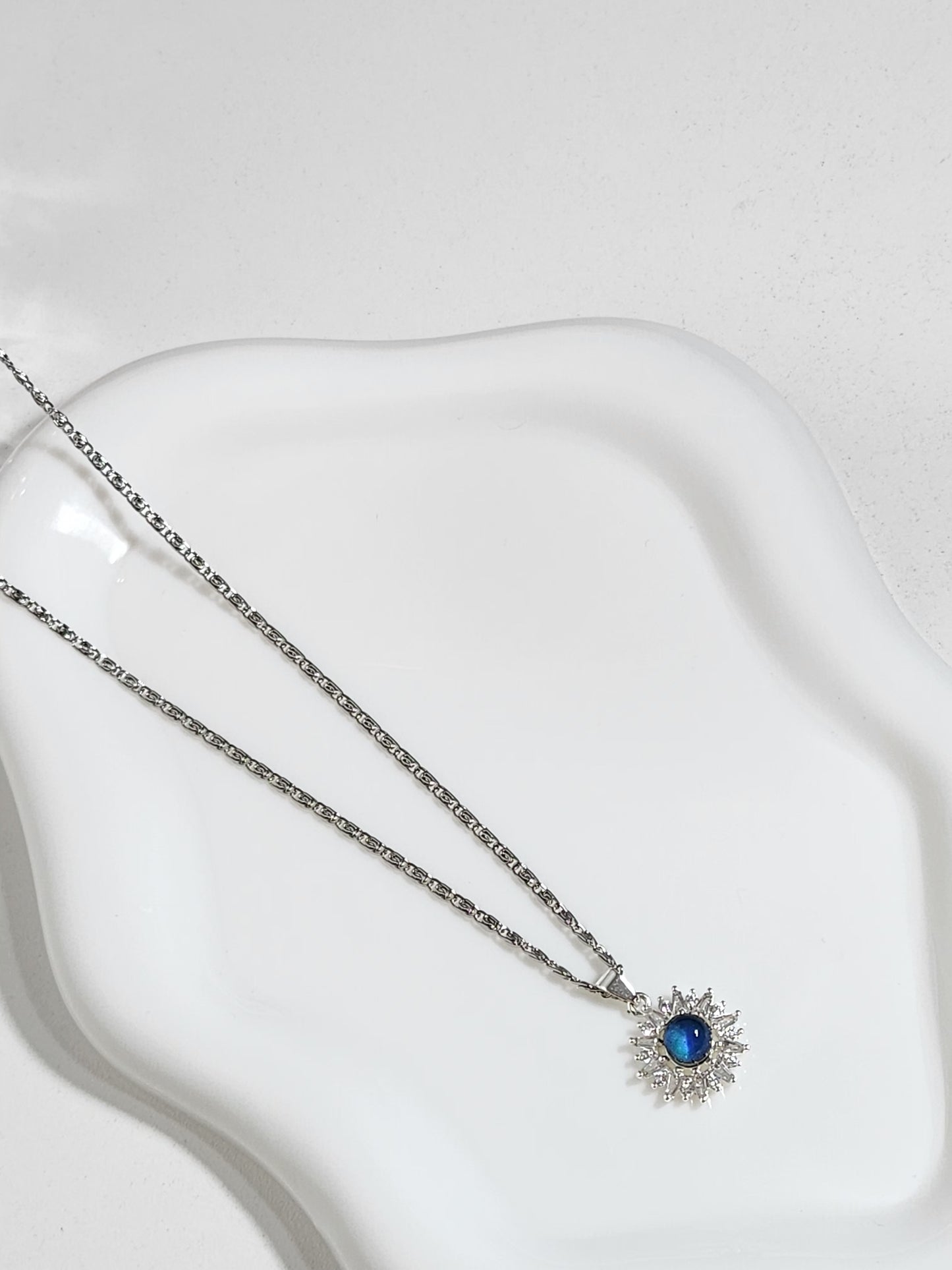 Cadena Aura azul | Acero blanco