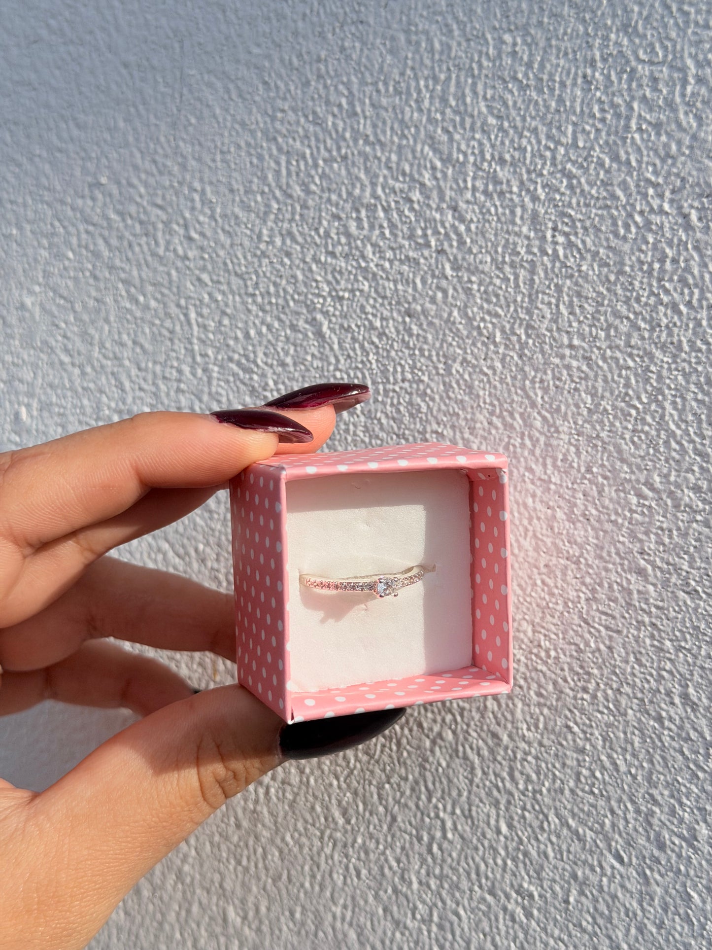Anillo cubic blanco | Acero