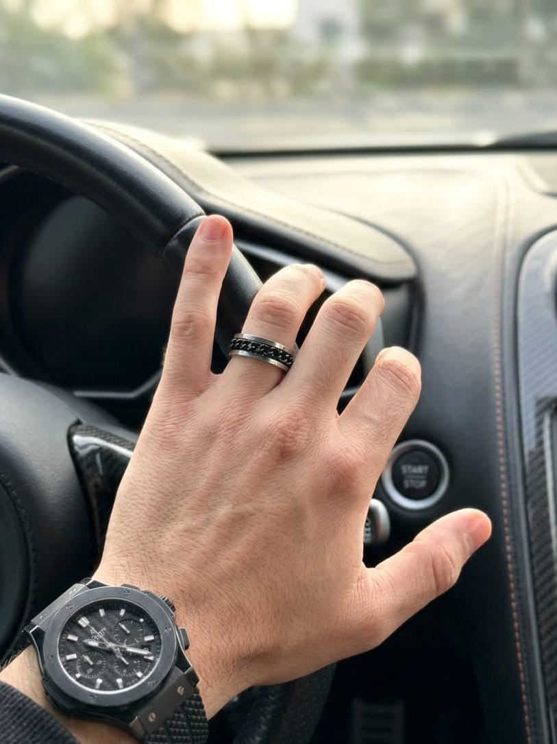 Anillo troquel negro | Acero