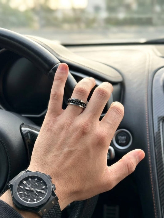 Anillo troquel negro | Acero