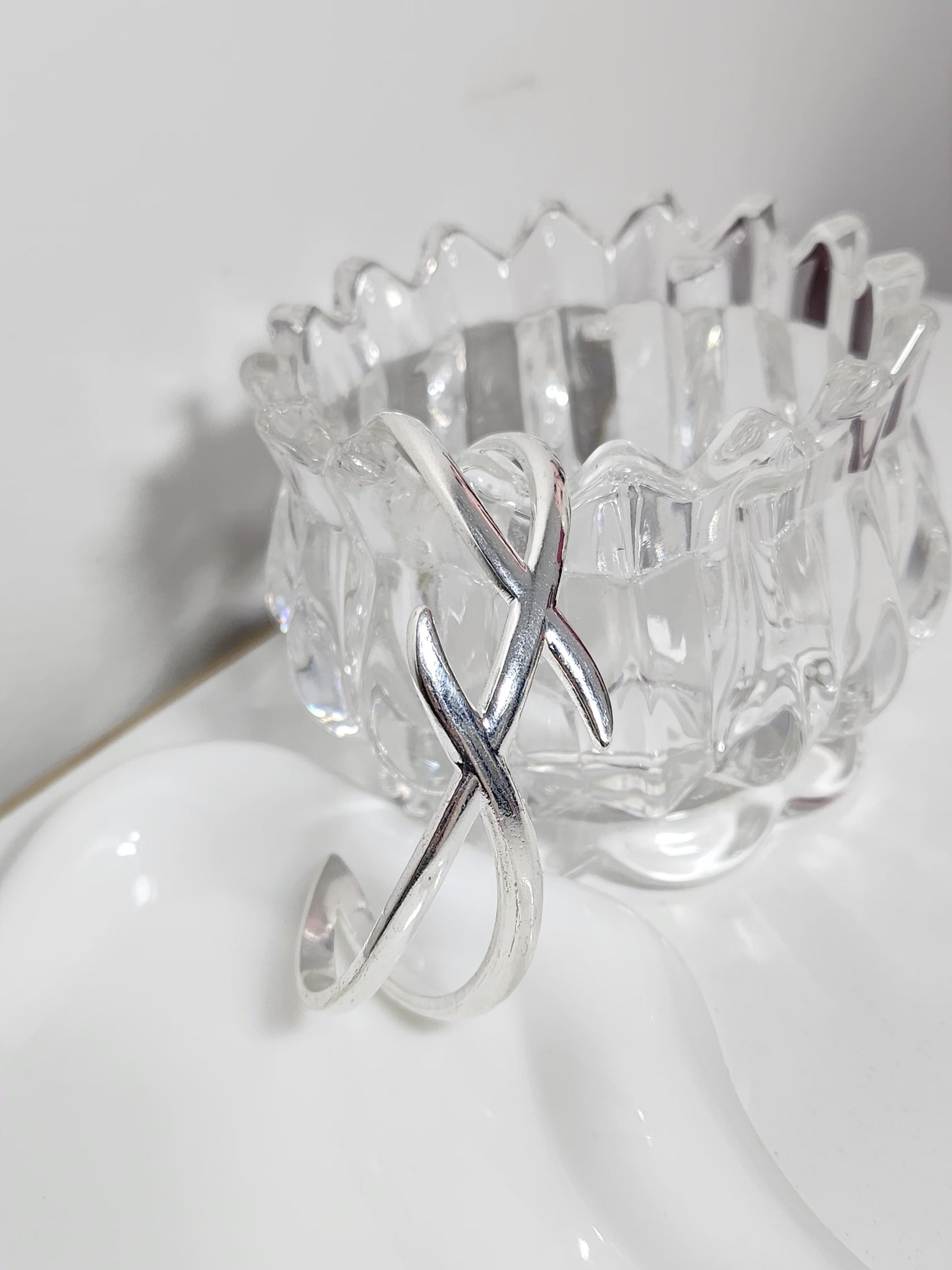 Esclava lux | Acero blanco