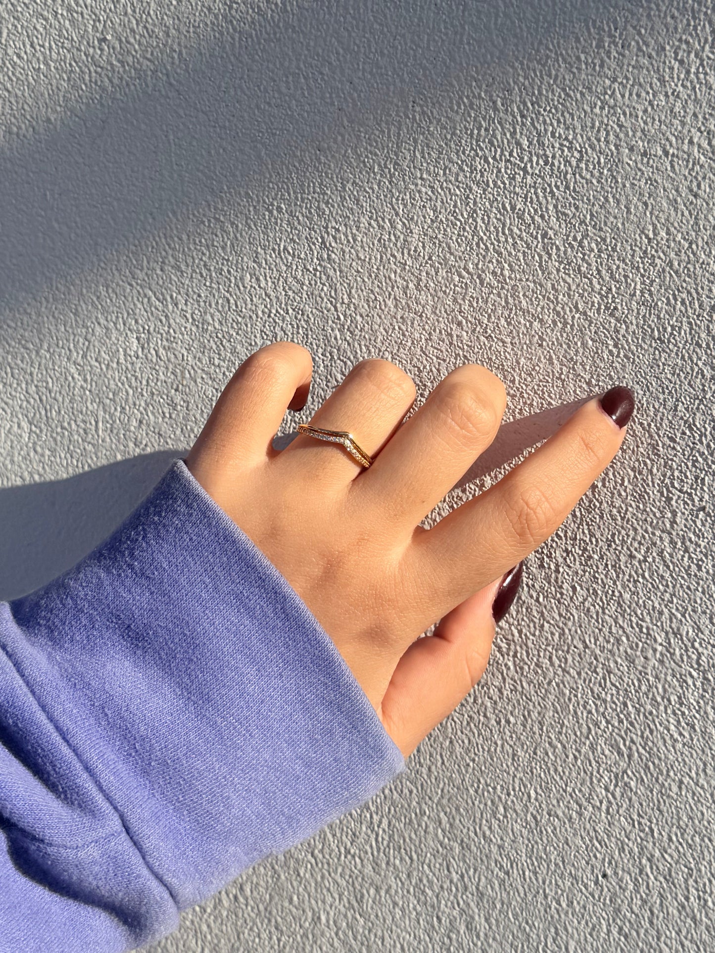 Anillo corona dorado | Acero