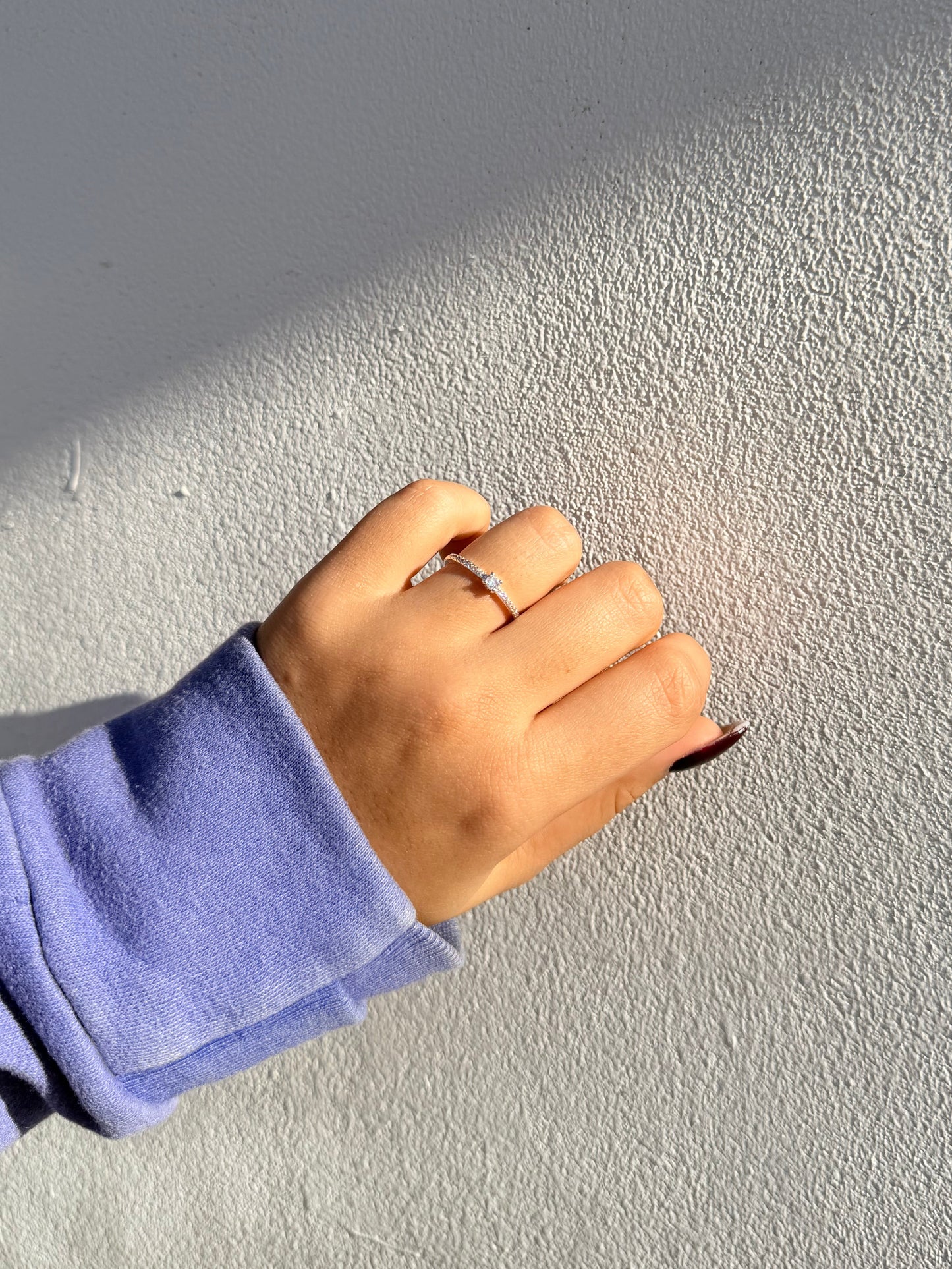 Anillo cubic blanco | Acero