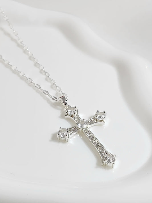 Cadena Cruz | Acero blanco