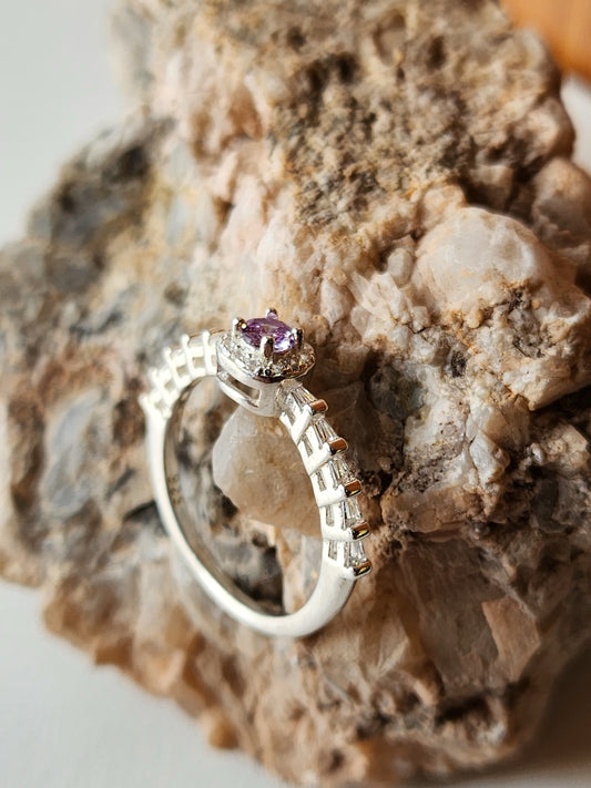 Anillo mujer plata 925 con piedra elegante