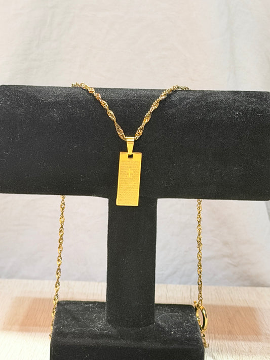 Cadena Singapur, enchapada en oro