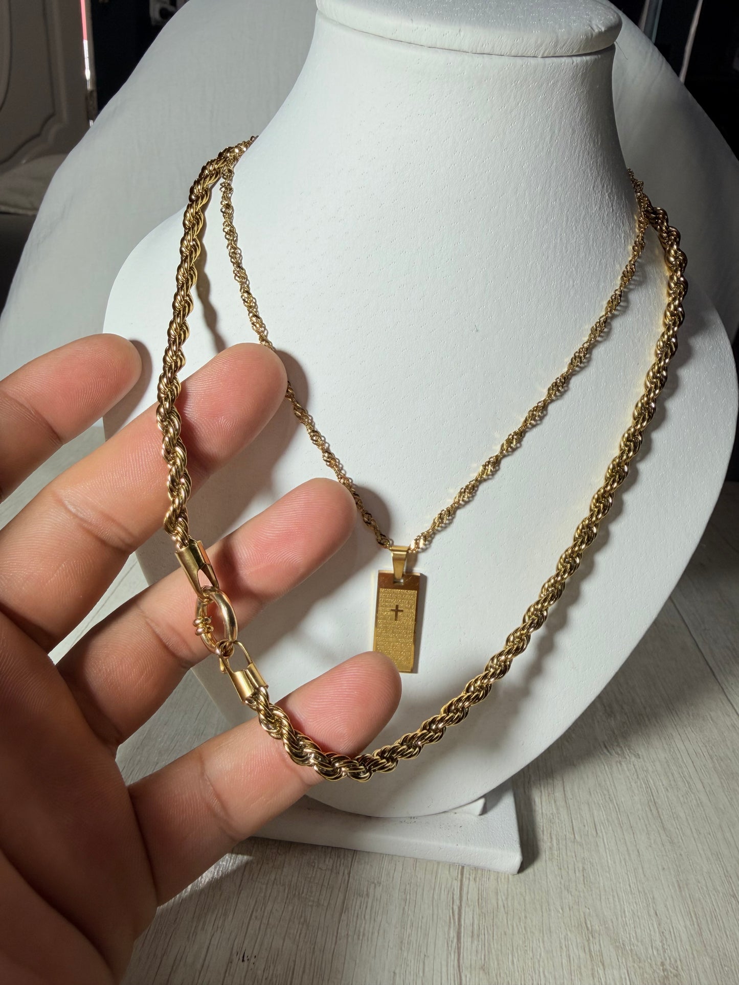 Cadena Tourbillon | Enchapado en oro