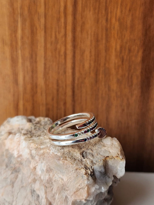 Anillo nova | Acero blanco