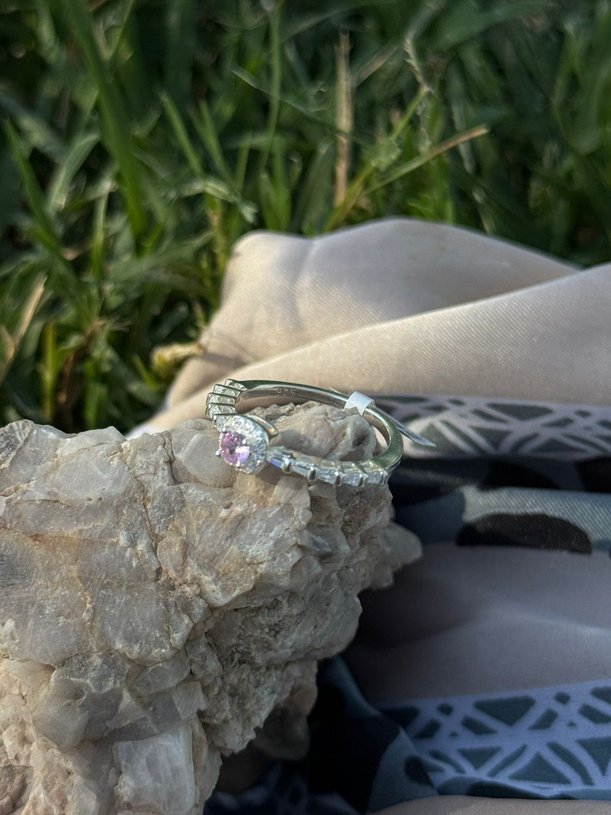 Anillo caliza, plata 925