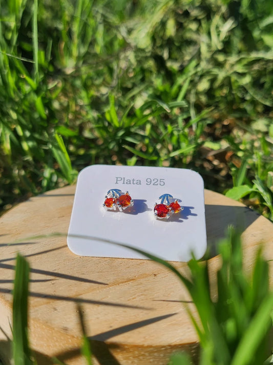 Aros cherry, Plata 925